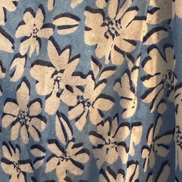 XXL Lilly Pulitzer Ellielynn Long Sleeve Dress Lunar Blue Palm Beach Petals - Picture 3 of 3